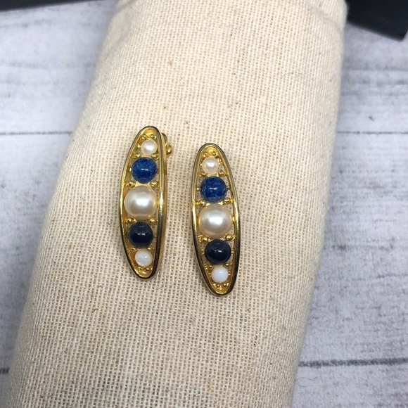 Vintage Liz Claiborne Bejeweled Statement Earrings. - Picture 2 of 5